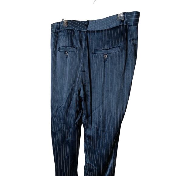 Banana Republic Navy Pinstripe Pants Avery Fit Size 2 Slim Straight Career - Picture 12 of 16